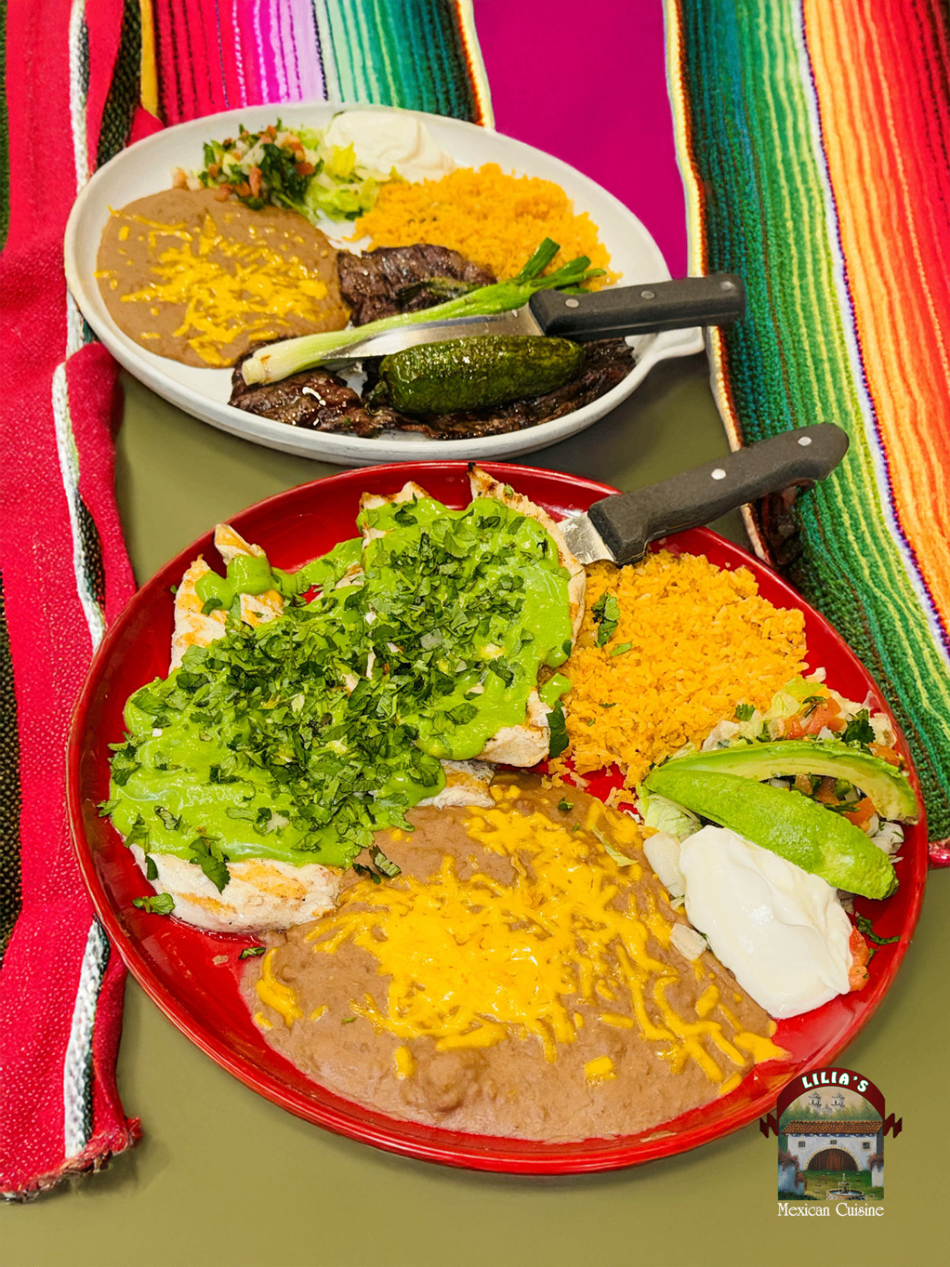 Plated Mexican meal